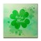 Crafted Creations Green and White St. Patrick’s Day Square Canvas Wall Art 16" x 16"